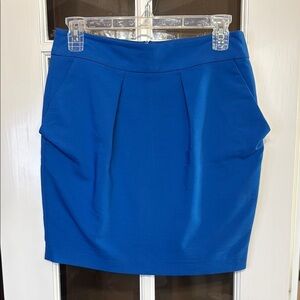 ZARA Electric Blue Stretch Pencil Mini Skirt Size Small
